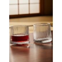 Japan 2li Karıştırıcı Kokteyl Bardağı - Meşrubat Bardak Takımı - Dönme Mekanizmalı- 150 Ml