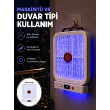 Şarjlı Uv Işıklı Sinek Öldürücü Cihaz Beyaz Elektrikli Sivrisinek