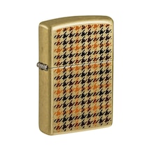 Zippo Street Brass Plaid Dizayn Çakmak Sarı