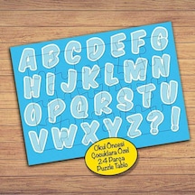 Renkli Türk Alfabesi Çocuklara Özel Puzzle Yapboz Tablo-289pz