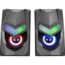 Snopy Sn-X25 Rgb Işıklı 3Wx2 Siyah Usb Speaker