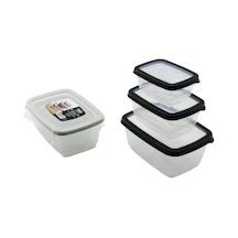 Qlux L-00771 Bio Extra 3'lü Sızdırmaz Saklama Kabı Seti - 400, 800 Ve 1600 Ml Şeffaf- 18'li Paket Diğer