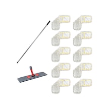 Cod-ex Katlanır Aparat + Metal Vidalı Sap + Nemli Mop 10 x 60 CM