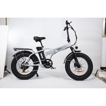 T-Bike FX 250W Katlanabilir Elektrikli Bisiklet Beyaz-Siyah-Gri-Gümüş