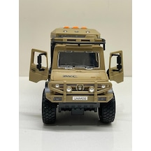 Scowetto Sürtmeli Işıklı Müzikli Off Road Karavan Açılabilir Kapılar 18 Cm Müzikli Of Road Karavan - Bej