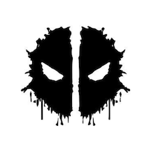 Deadpool Oto Motor Laptop Duvar Folyo Sticker 25 X 22 Cm