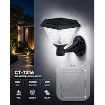 Cata Ct-7316 Solar Led Aplik 30w Beyaz Işık