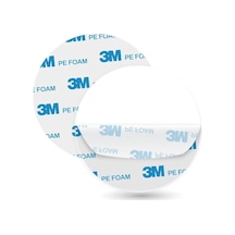 Dünya Magnet 50 Adet 3m Yuvarlak Kesimli Çok Güçlü Çift Taraflı Köpük Bant 38mm Çap 1
