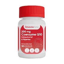 İmuneks Farma 200 mg Koenzim Q10 (Ubikinon) & Piperin Takviye Edici Gıda 30 Kapsül