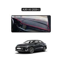 Audi A3 2020+ Torpido Koruma Halısı Siyah Kenar