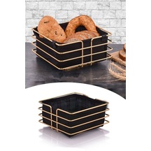 ARSLAN GROUP Ekmeklik Ekmek Sepeti Çok Amaçlı Metal Kutu Lüx Gold
