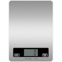 Ev Kullanıma Küçük Çelikli Dijital Mutfak Terazi, 5kg/1g Hassasiyet, Cam Platform, Birim Dönüştürme, Gümüş Batarya Dahil Çok Renkli Çok Renkli