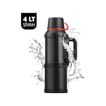6271 Travel Pot Çelik Termos 4 Litre - Siyah Siyah