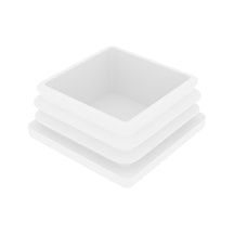 Cateksss 50x50 Mm Profil İçin Kademeli İçe Geçme Profil Tapası, Profil Kapak, Profil Tapa Beyaz - 35 Li Paket