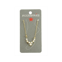 Kare - 770 - Zirkon Taşlı İnci Lüks Çelik - Csmo-tex - Halhal Sarı
