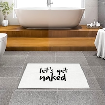 Evaşk Banyo Paspası İpeksi Kadifemsi Halı Yüzey Kaymaz Taban 45x75 BM02845B Beyaz