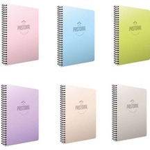 Gıpta Pastoral 60 Yp. A4 Spiralli Pp. Kapak Defter - 3 Kareli 3 Çizgili 6'lı