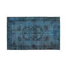 El Dokuması Vintage Yün-pamuk Turkuaz Halı 14259 173 X 279 Cm