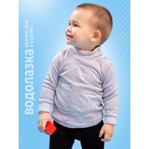 Kaktus Ribliy Bilekli Çocuk Düğmeli Balıkçı Yaka Kazak 59123333 Gri