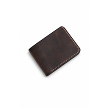Craft & Luna Hakiki Deri Erkek Bifold Cüzdan Castle El Yapımı Kişiselleştirilebilir Kahverengi