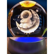 River World Cam Küre Plastik Altlıklı Işıklı Tasarımı Ay Üstünde Astronot 65104874
