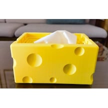 3d Yazıcı Tasarımı Peynir Görünümlü Dekoratif Peçetelik Ve Kağıt Mendil Kutusu