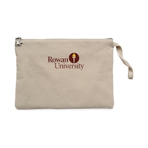 Rowan University Logo Text Krem Clutch Cüzdan / El Çantası Krem
