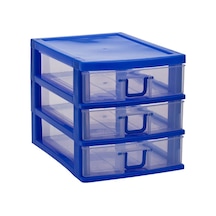 Mini 3 Çekmeceli Komidin Organizer Renkli