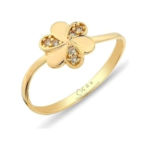 Çgk Çiğdem Gürel Kuyumculuk Çiçek Altın Yüzük Yzy005 14yeni0045 Gold