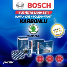 Skoda Octavia 1.6 Tdı Bosch  4'Lü Filtre Seti 2009-2012 Karbonlu