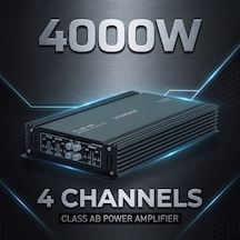 Korax Kx-ab-480 4 Kanal Oto Amfi - 4000w Max, 80wx4 Rms, Ab Sınıfı Araç Ses Sistemi Amplifikatörü