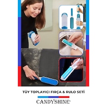 Candyshine 3 Parça Temizlenebilir Tüy Toplama Fırça & Yıkanabilir Rulo Seti