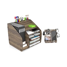 Design Otto Fx-xl Modest - 2 Renk - A4 Evrak Rafı Masaüstü Organizer Design Otto Fx Xl Modest Ceviz 165-Koyu Yeşil