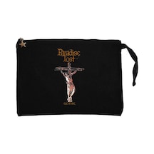 Paradise Lost Gothic Siyah Clutch Astarlı Cüzdan / El Çantası