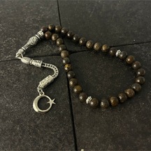 Sertifikalı Bronzit 6mm 33lük Doğal Taş Tesbih