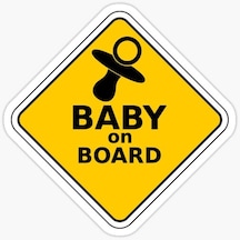 Baby On Board Arabada bebek var Sticker Etiket 19CM md9