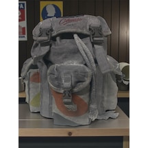 Kaliteli Tek Gözlü Vintage Disayn Unisex Sırt Günlük Okul Gezi Kamp Trekking Çantası Kc Ahtapot Bag Gri - Haki