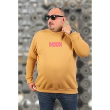 Moc Grande Mocgrande Büyük Beden Erkek Sweat Moon 22731 Vizon