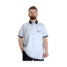 Mode Xl Büyük Beden Erkek Polo T-Shirt 1991 23341 Mavi 001