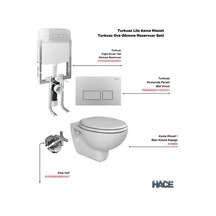 Asma Klozet İle Şık Ve Modern Banyo Tasarımı Açık Bej