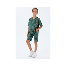 Rolypoly Erkek Çocuk Yeşil Bermuda Takım Yesıl/5-6yas Kahverengi