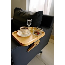 Digithome Bambu Katlanabilir Ayaklı Koltuk Kolu Keyif Servis Ve Sunum Tepsisi 27 Cm Kahverengi - Thn76075 C1-1-18