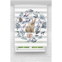 Perdeoutlet38 Baskılı Renkli Tavşan Dijital Baskılı Zebra Perde-cocuk Odası-stor Perde Model:pz-766 Çok Renkli