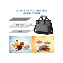 Novahub Elmpaly Taşınabilir Isı Yalıt. Öğle Yemeği Çantası - Siyah Siyah Siyah