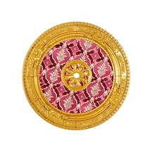 90x90 Oval Altın Renk Saray Tavan Göbek