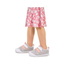 Kiko Kids Textile Cırtlı Kız Bebek Spor Ayakkabı Gri - Pudra