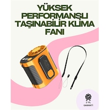 Dijital Göstergeli Turbo Taşınabilir Fan - Usb Type-c 3 Serinlik Modu