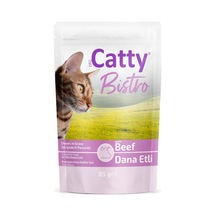 Catty Bistro Sos İçinde Dana Etli Kısırlşatırılmış Yetişkin Kedi Konservesi 85 Gr