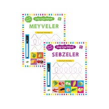 Çizgi Çizgi Etkinlik Meyveler Ve Sebzeler 2li Set