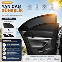 Oto Yan Cam Perdesi, Araba Cam Perdesi, Otomobil Camı Güneşliği,güneşlik Araba 2 Paket Siyah Genel